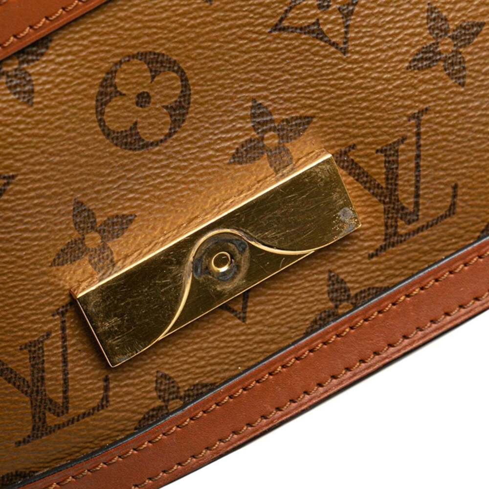 LOUIS VUITTON Authentic Brown Monogram Leather Dauphine Hobo Bag - Picture 7 of 10